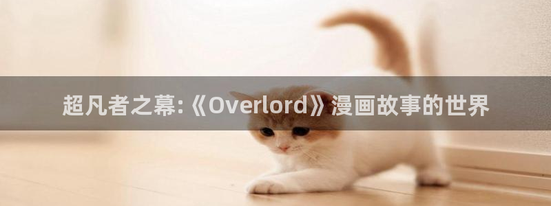 怦然心动韩漫画：超凡者之幕:《Overlord》漫画故事的世界
